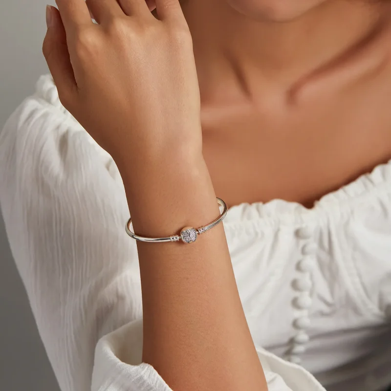 (bild till) Pandora-stil Silver Armband - BSB084 - View 7
