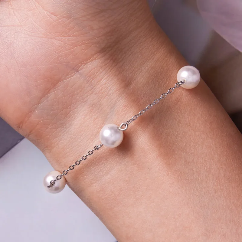 (bild till) Pandora-stil Pärla Armband - BSB090 - View 5