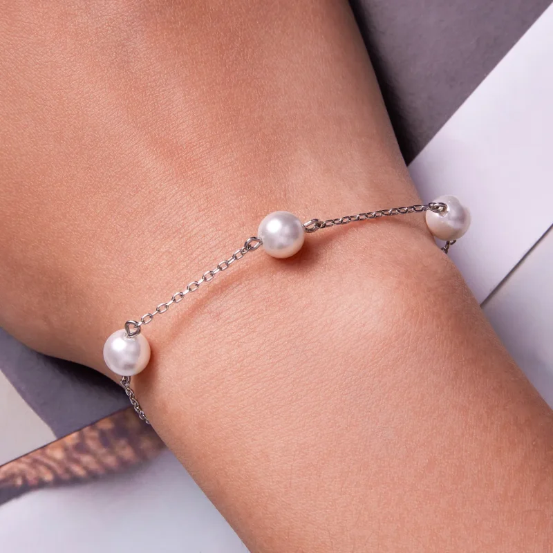 (bild till) Pandora-stil Pärla Armband - BSB090 - View 6