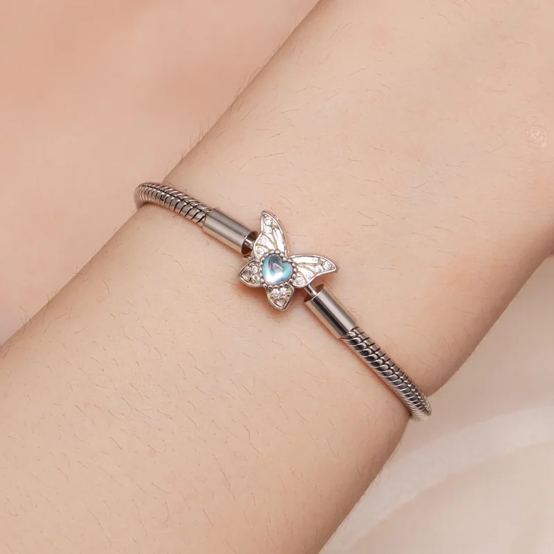 (bild till) Pandora-stil Butterflyarmband - BSB113 - View 5