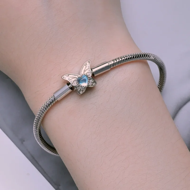 (bild till) Pandora-stil Butterflyarmband - BSB113 - View 6
