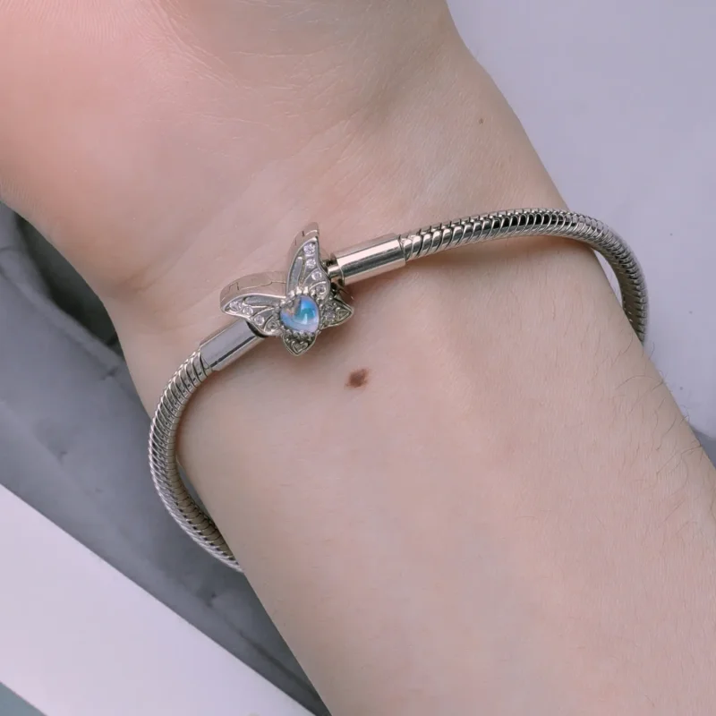 (bild till) Pandora-stil Butterflyarmband - BSB113 - View 7