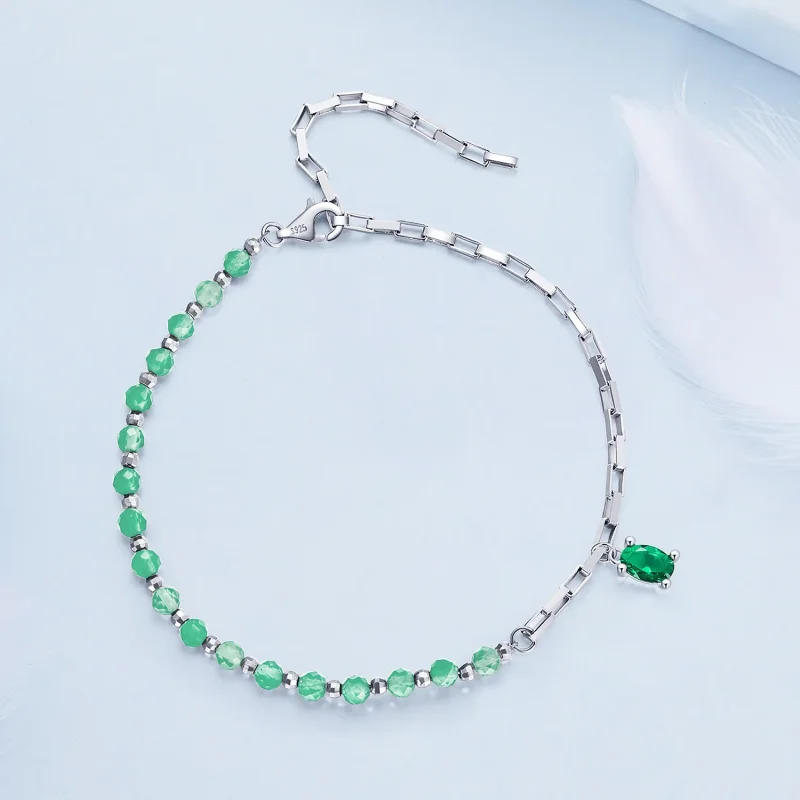 (bild till) Pandora-stil Grönt Armband - BSB128 - View 2