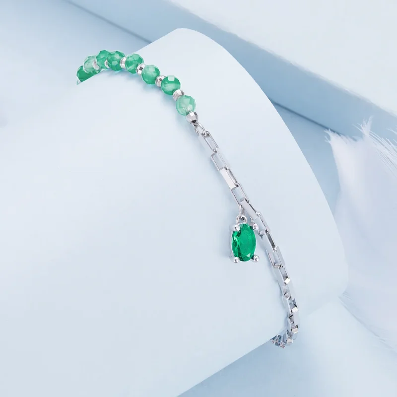 (bild till) Pandora-stil Grönt Armband - BSB128 - View 3