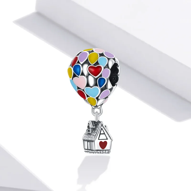 (bild till) Pandora-stil Flygande Hus Charm - BSC417 - View 2