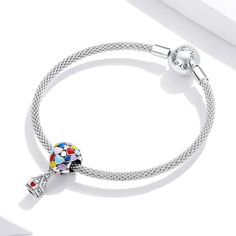 (bild till) Pandora-stil Flygande Hus Charm - BSC417 - View 3