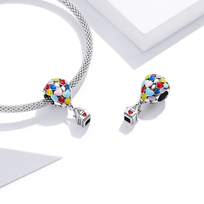 (bild till) Pandora-stil Flygande Hus Charm - BSC417 - View 4