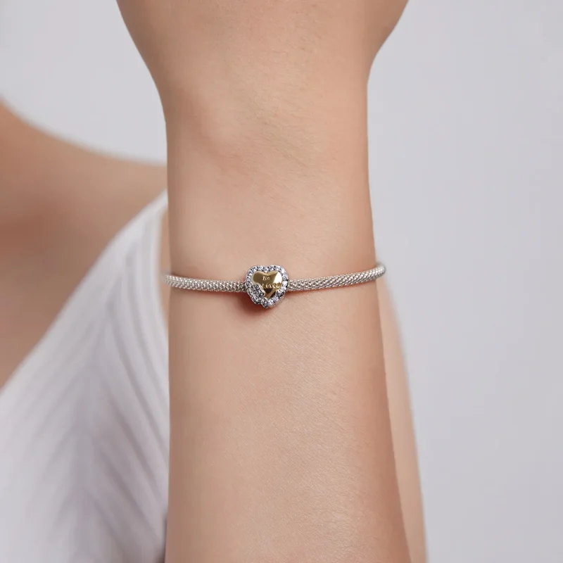 (bild till) Pandora-stil Hjärtacharm - BSC500 - View 5