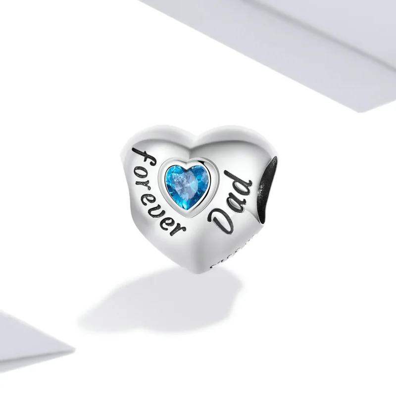 (bild till) Pandora-stil Charm Till minne av pappa - BSC562-BU - View 2
