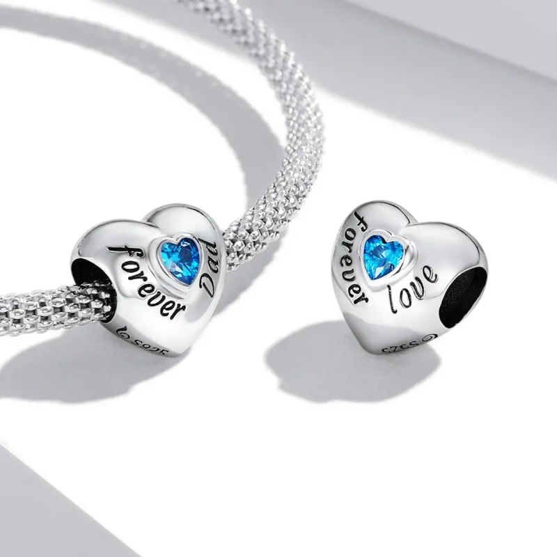 (bild till) Pandora-stil Charm Till minne av pappa - BSC562-BU - View 4