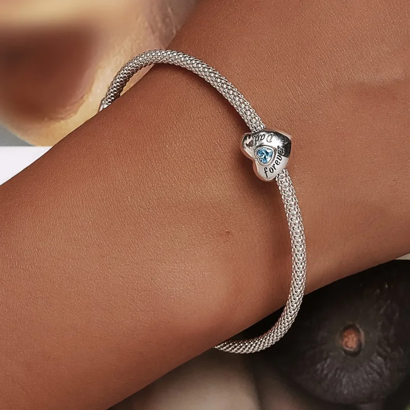(bild till) Pandora-stil Charm Till minne av pappa - BSC562-BU - View 6