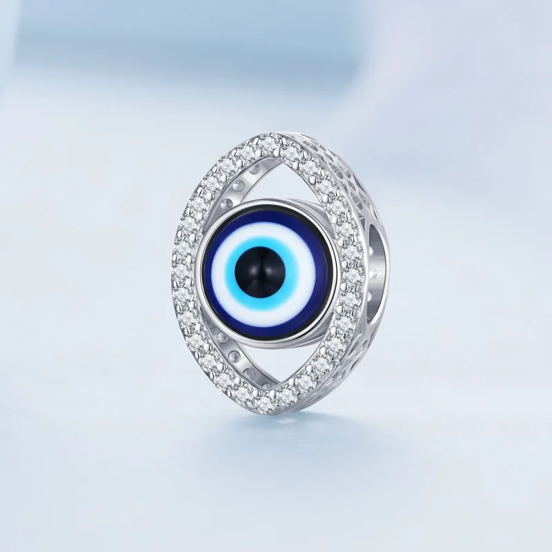 (bild till) Pandora-stil turkiskt öga charm - BSC729 - View 2