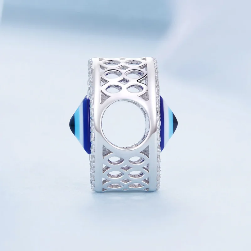 (bild till) Pandora-stil turkiskt öga charm - BSC729 - View 3