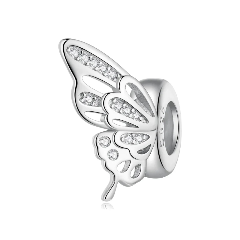 (bild till) Pandora Style Butterflies Spacer Charm - BSC823 - View 2