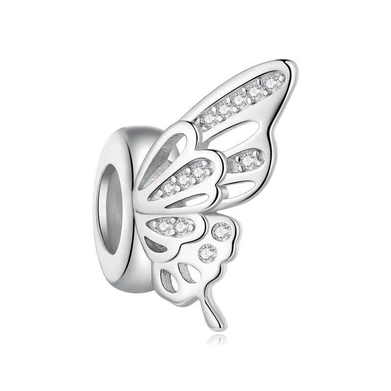 (bild till) Pandora Style Butterflies Spacer Charm - BSC823 - View 3
