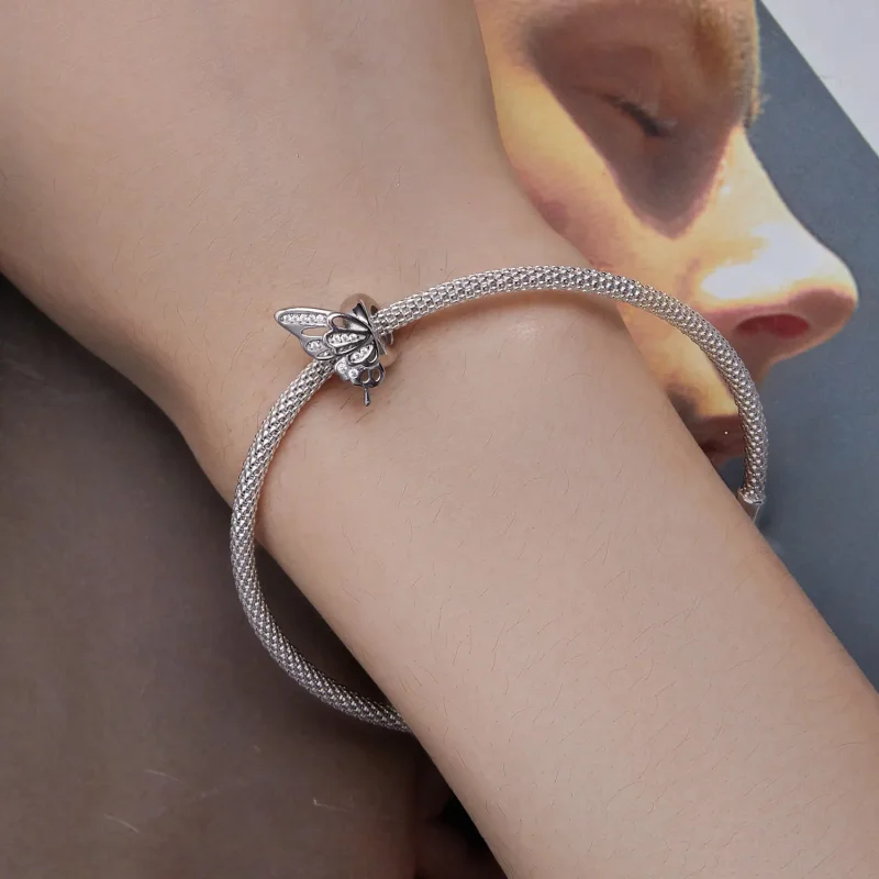 (bild till) Pandora Style Butterflies Spacer Charm - BSC823 - View 7