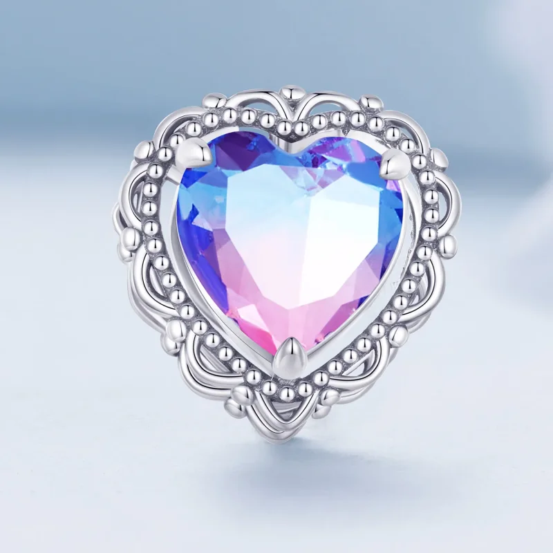 (bild till) Pandora Style Forever min kärlek Gradient Färg Hjärtacharm - BSC830 - View 2