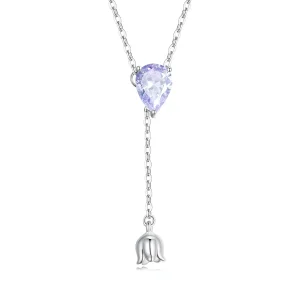(bild till) Pandora-stil Ametyst Halsband - BSN271
