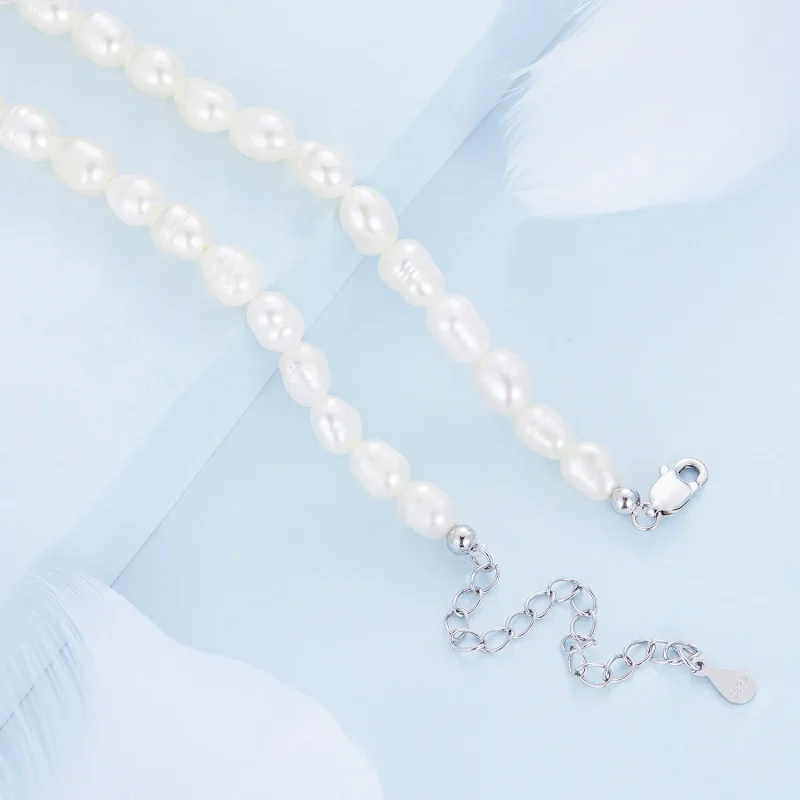 (bild till) Pandora-stil Pärlhalsband - BSN272 - View 5