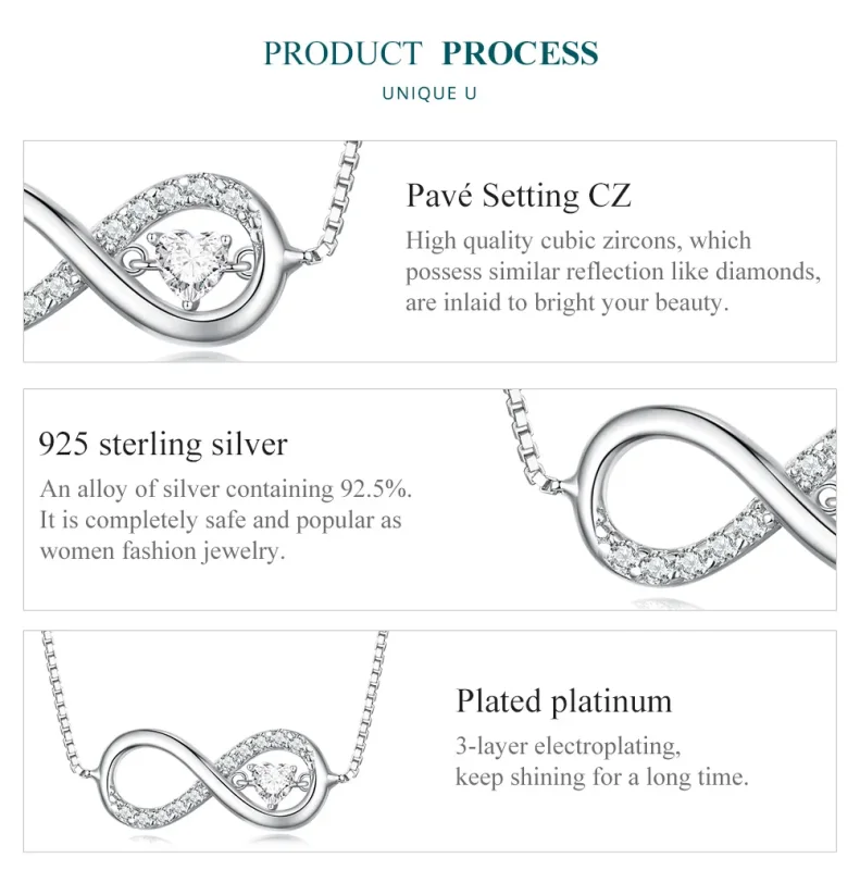 (bild till) Pandora Style Infinity-halsband - BSN276 - View 6