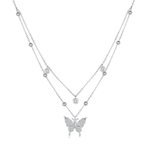 Pandora-stil Dubbelkedje Halsband - BSN308 (bild till) Pandora-stil Dubbelkedje Halsband - BSN308
