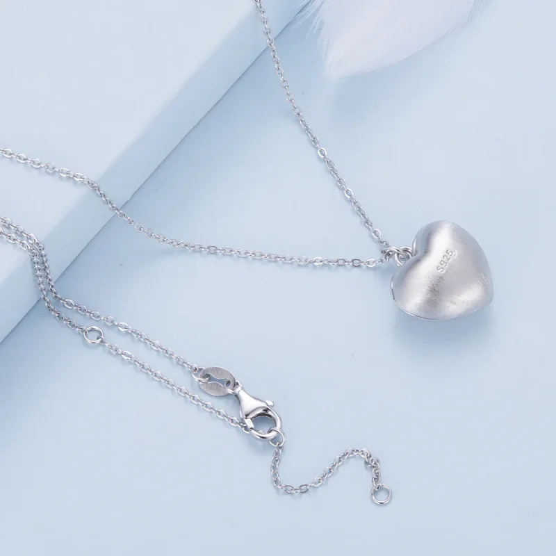 (bild till) Pandora-stil Graverat Hjärtahänge till Halsband - BSN312 - View 4