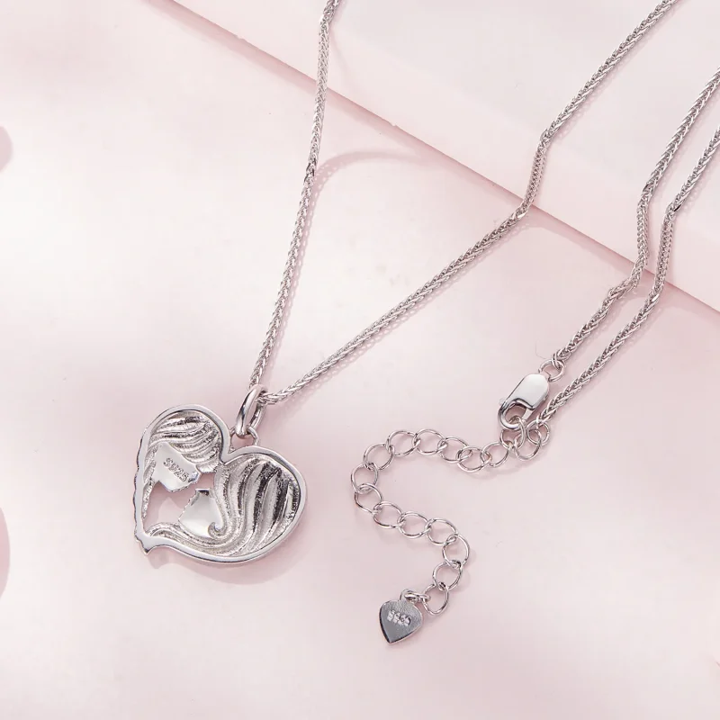 (bild till) Pandora-stil Mor Dotter Halsband - BSN324 - View 4