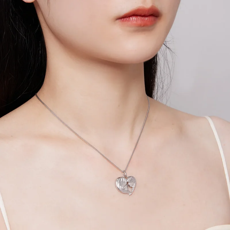 (bild till) Pandora-stil Mor Dotter Halsband - BSN324 - View 9