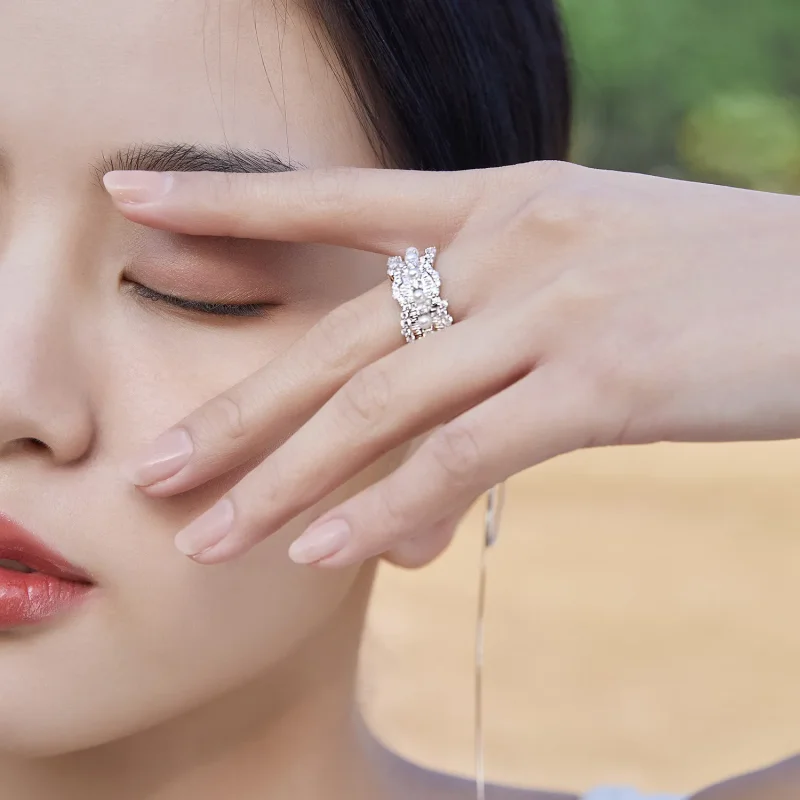 (bild till) Pandora Style Princess Ring - BSR187 - View 7