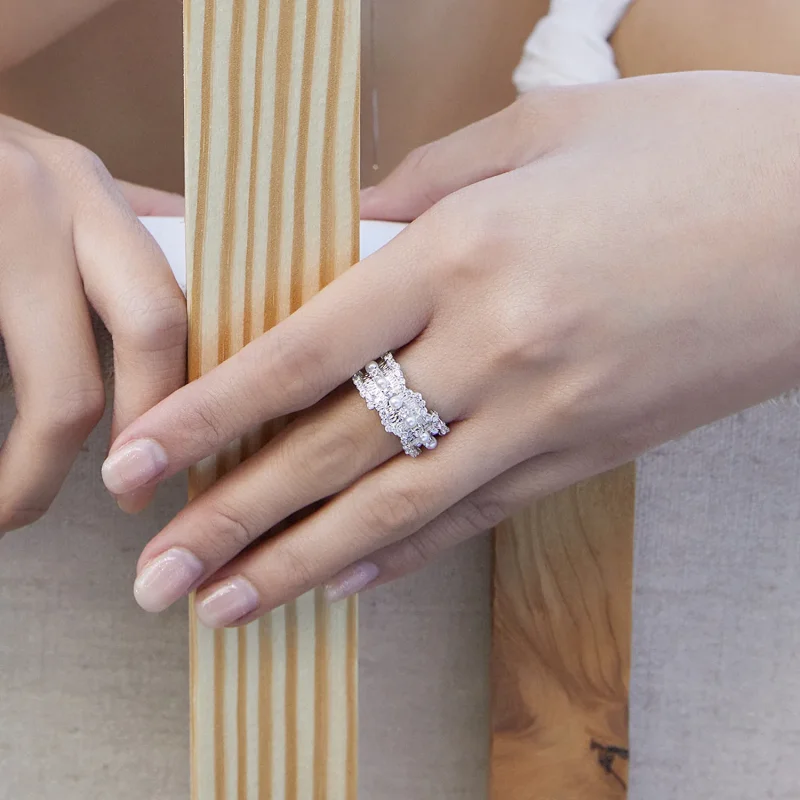 (bild till) Pandora Style Princess Ring - BSR187 - View 8