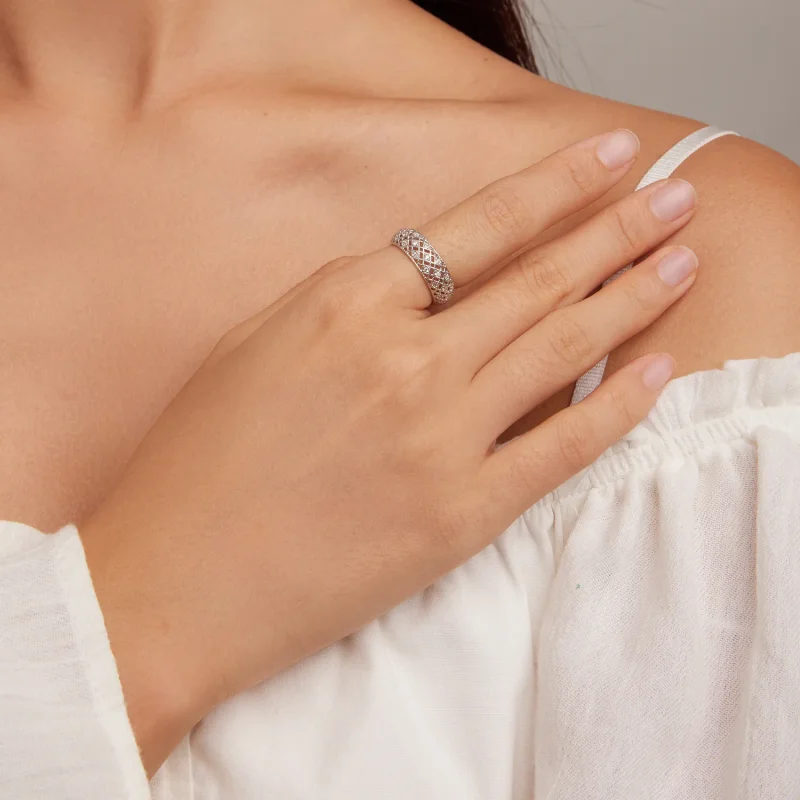 (bild till) Pandora Style Anniversary Band Ring - BSR333 - View 4