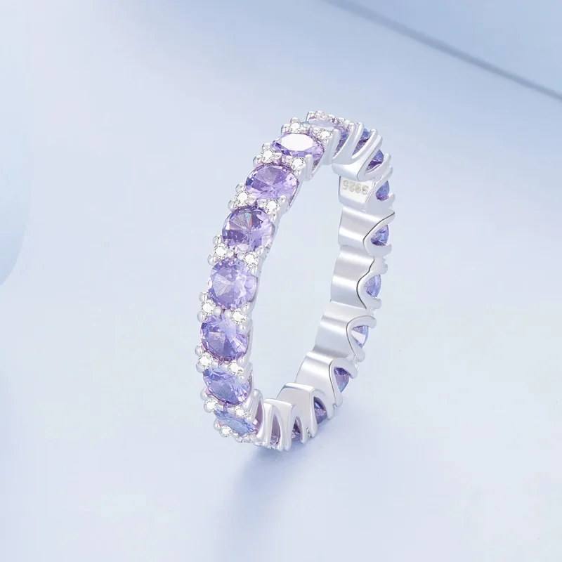 (bild till) Pandora-stil Lila Ring - BSR340 - View 2
