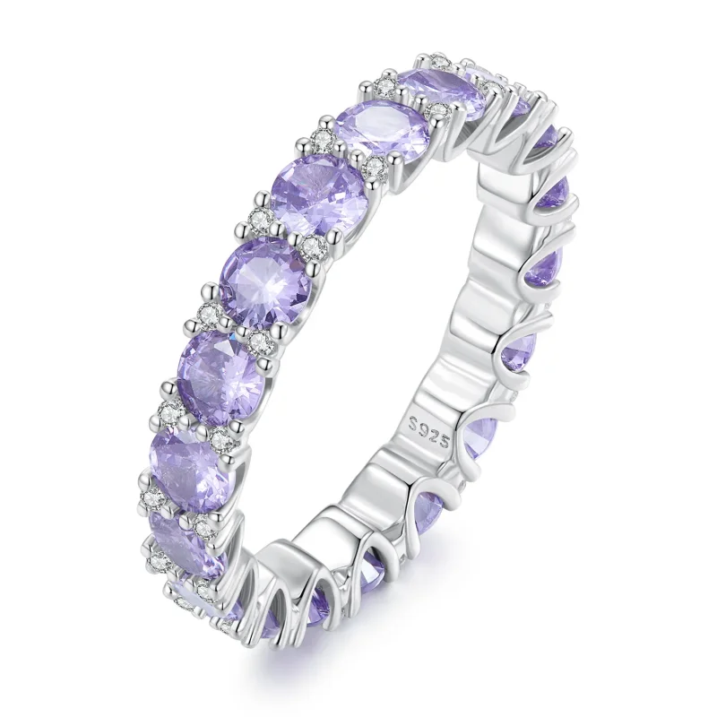 (bild till) Pandora-stil Lila Ring - BSR340 - View 3