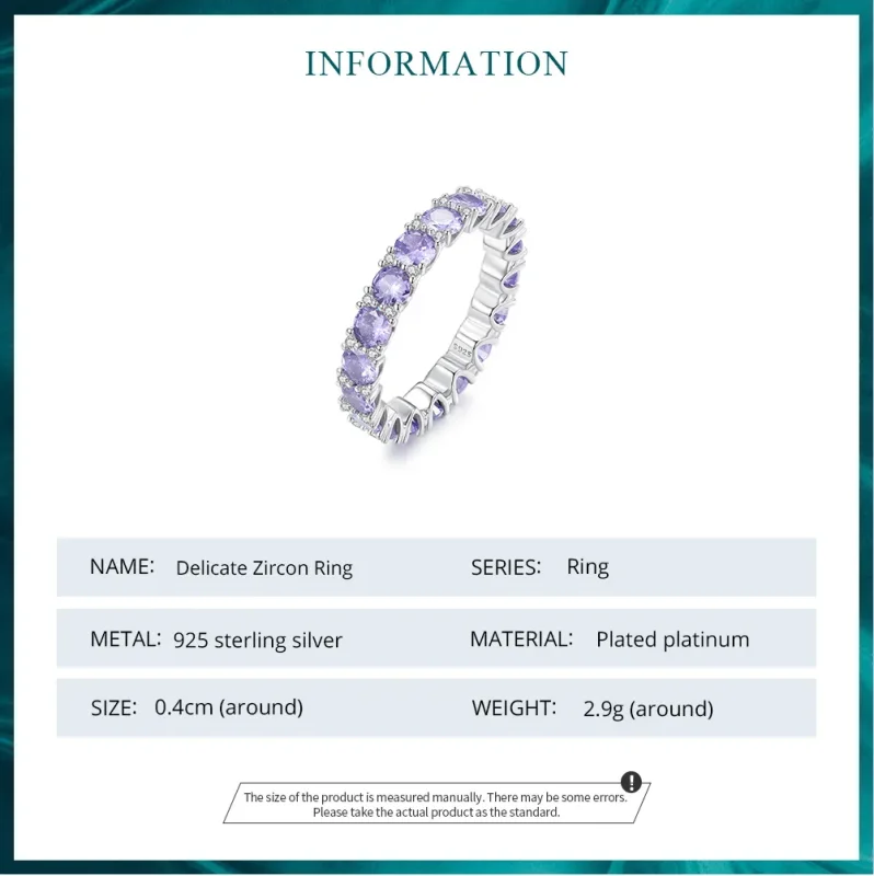 (bild till) Pandora-stil Lila Ring - BSR340 - View 6