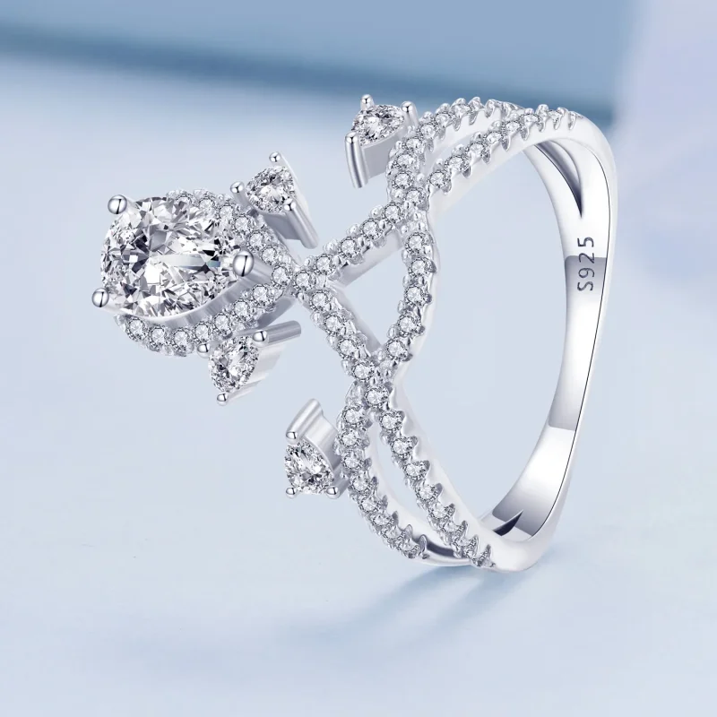 (bild till) Pandora Style Tiara Ring - BSR368 - View 2
