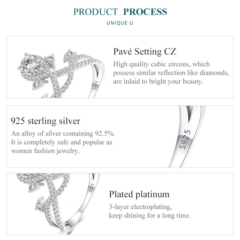 (bild till) Pandora Style Tiara Ring - BSR368 - View 5