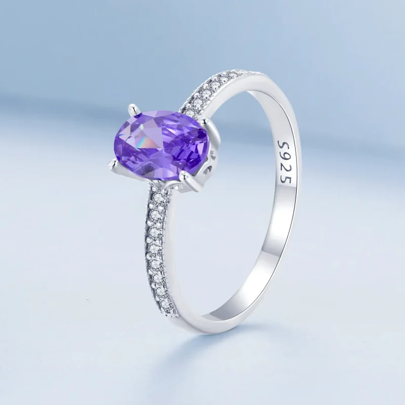 (bild till) Pandora-stil Ametistring - BSR460-VT - View 2