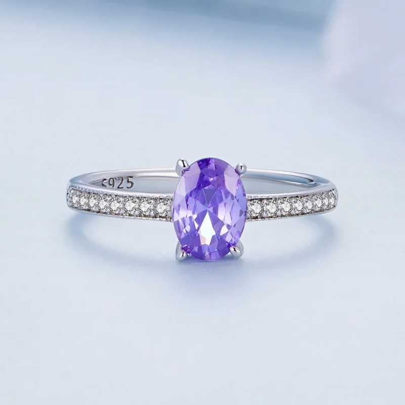 (bild till) Pandora-stil Ametistring - BSR460-VT - View 3