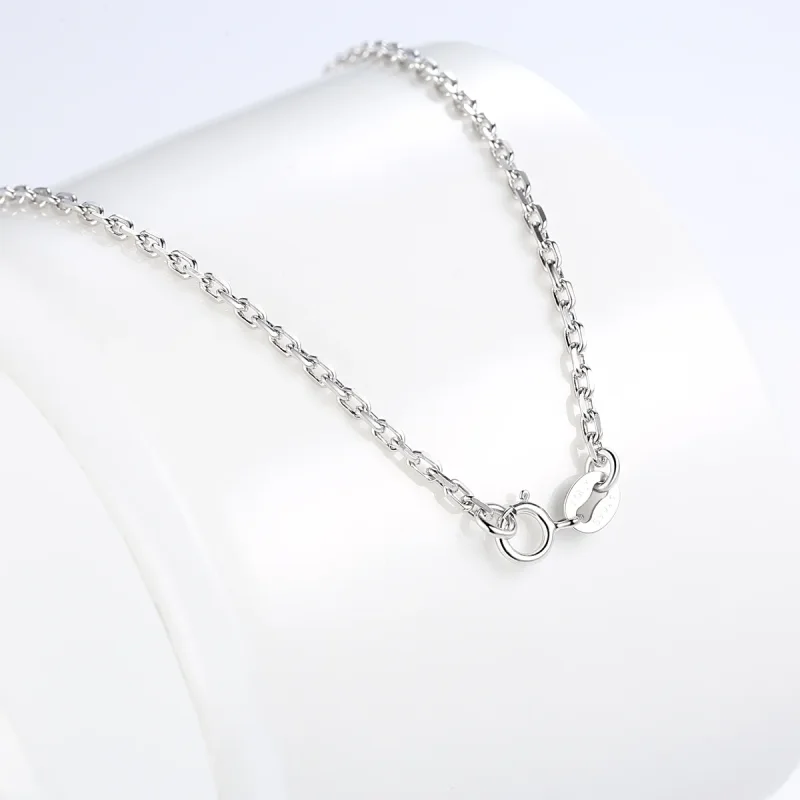 (bild till) Pandora-stil Silver Halsbandskedja - SCA007 - View 2