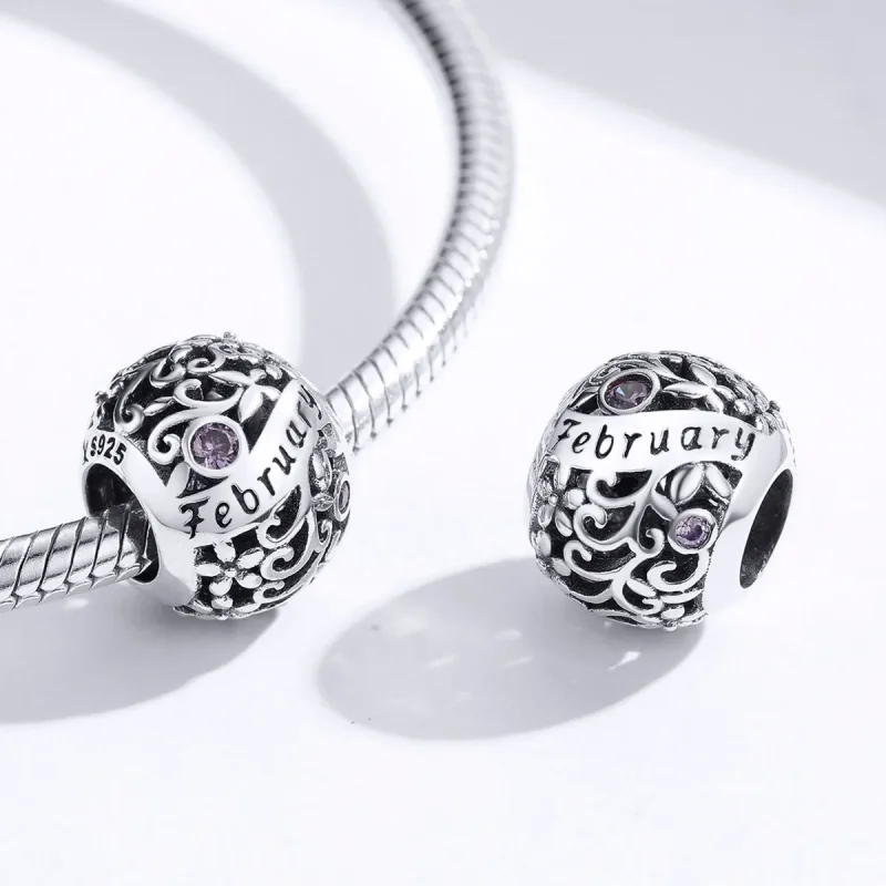 (bild till) Pandora Style Februari Fødselssten Charm - SCC1385-2 - View 3