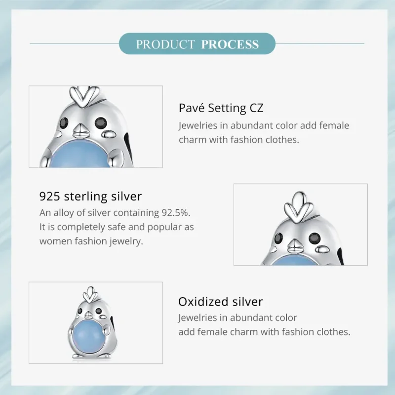 (bild till) Pandora Style Chicken Charm - SCC2409 - View 6