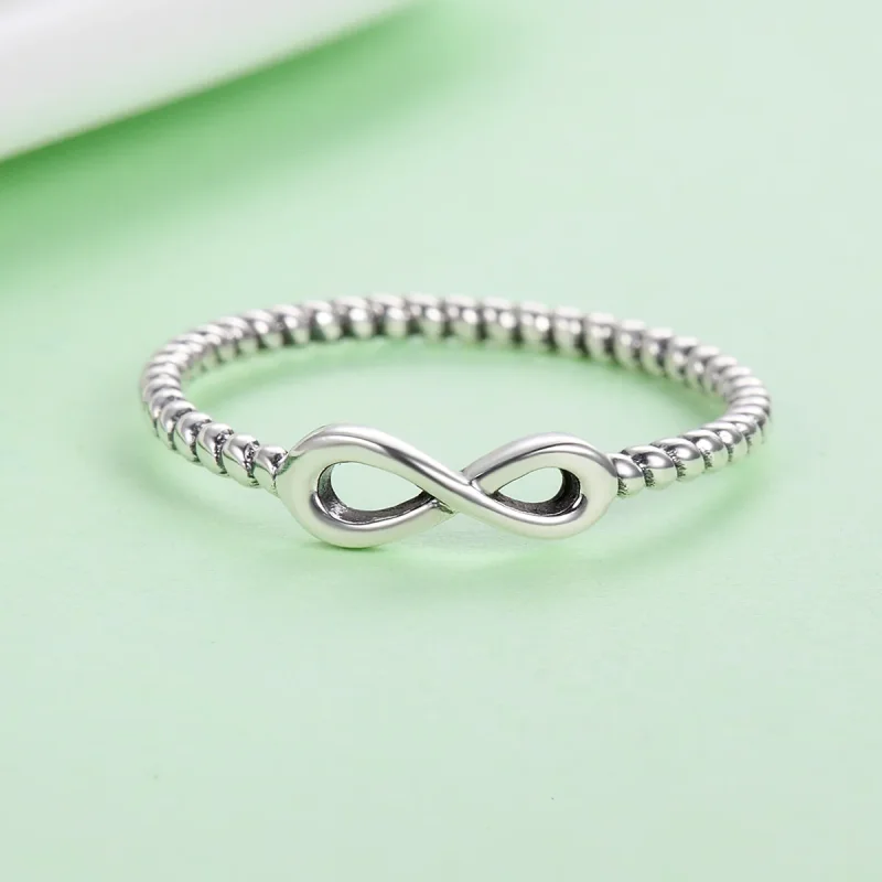 (bild till) Pandora-stil Silver Infinity Ring - SCR094 - View 4
