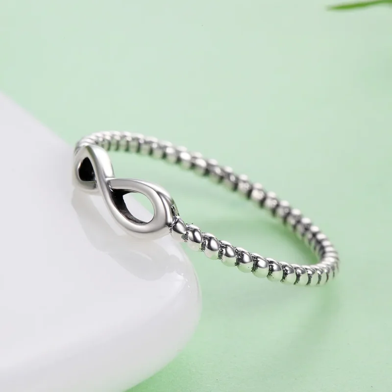 (bild till) Pandora-stil Silver Infinity Ring - SCR094 - View 5