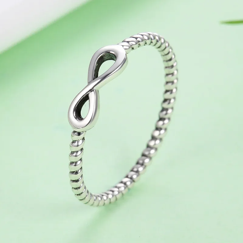 (bild till) Pandora-stil Silver Infinity Ring - SCR094 - View 6