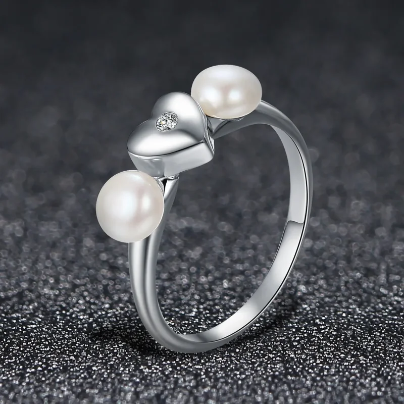 (bild till) Pandora-stil Silverdoftande Hjärta Ring - SCR156 - View 3