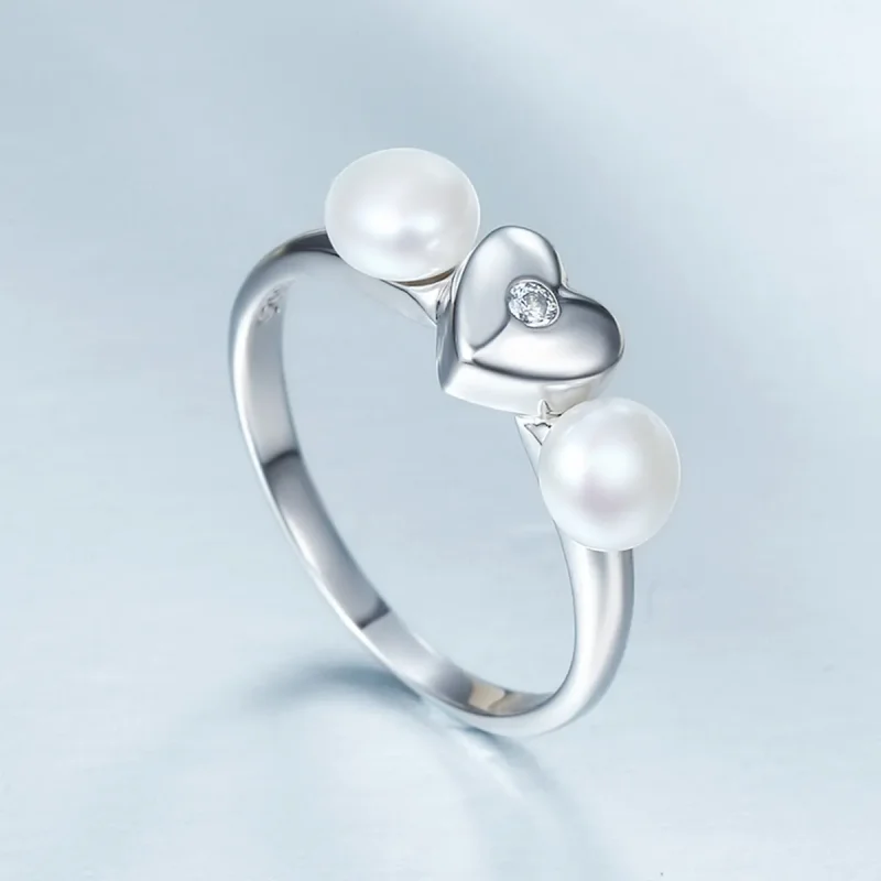 (bild till) Pandora-stil Silverdoftande Hjärta Ring - SCR156 - View 4