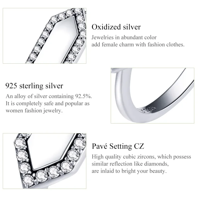 (bild till) Pandora-stil Glittrande Ring - SCR701 - View 4