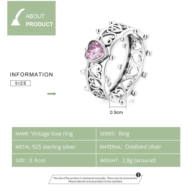 (bild till) Pandora-stil Glittrande Hjärta Ring - SCR788 - View 3