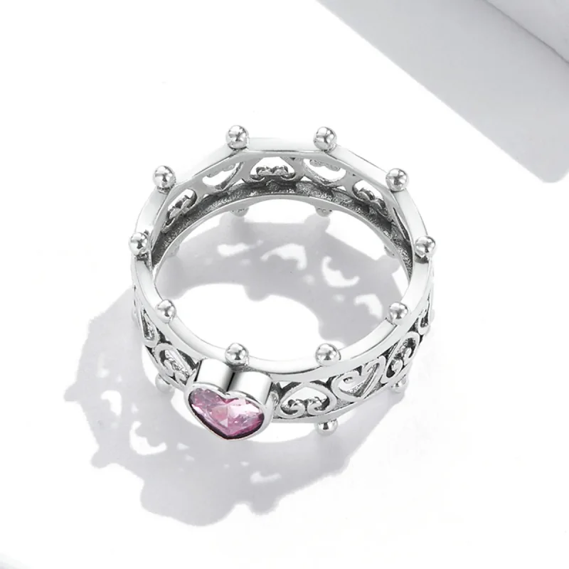 (bild till) Pandora-stil Glittrande Hjärta Ring - SCR788 - View 6