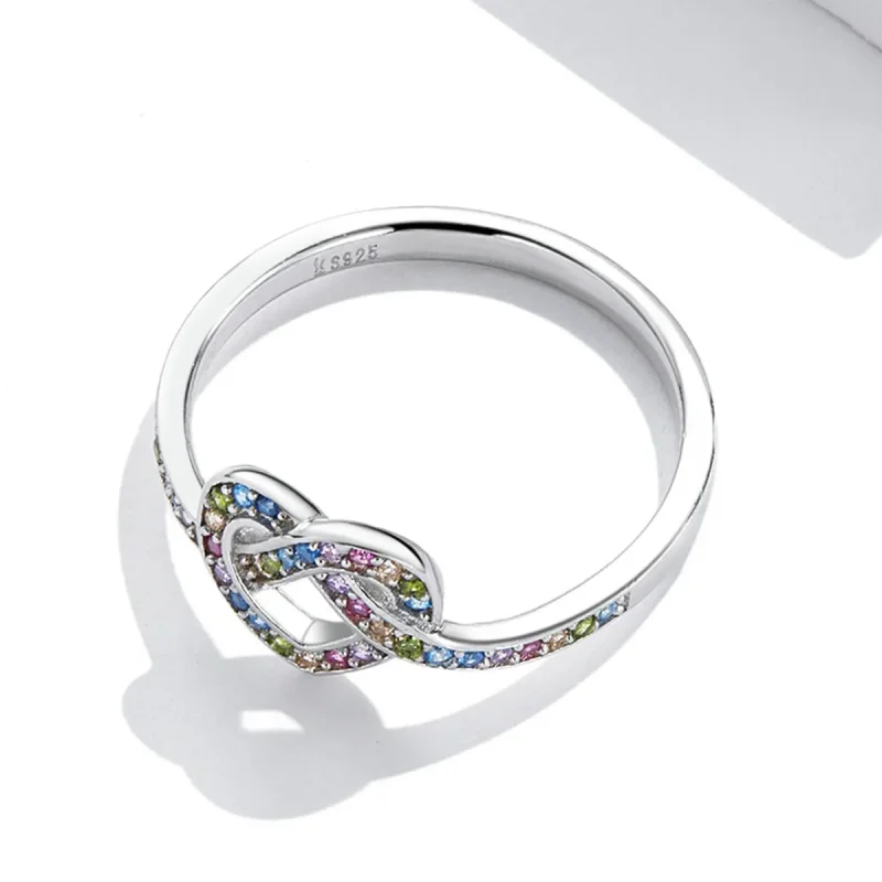 (bild till) Pandora-stil Knutna Hjärtat Ring - SCR790 - View 6